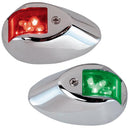 Perko LED Sidelights - Red-Green - 12V - Chrome Plated Housing [0602DP1CHR]-Navigation Lights-JadeMoghul Inc.