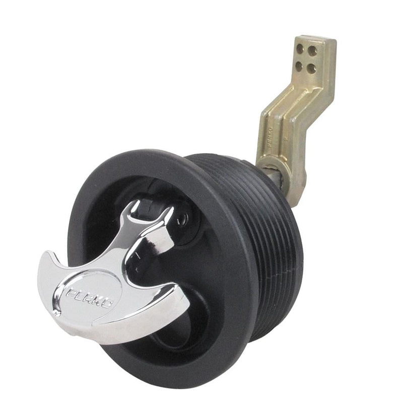 Perko Surface Mount Latch f-Smooth Carpeted Surfaces w-Offset Cam Bar [1092DP1BLK]-Latches-JadeMoghul Inc.