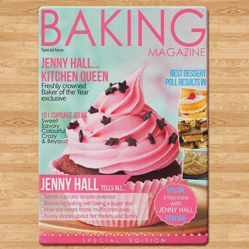 Personalized Gifts Baking Magazine Glass Chopping Board