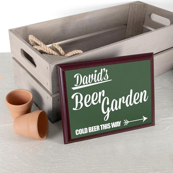 Personalized Plaques Beer This Way! Garden Plaque