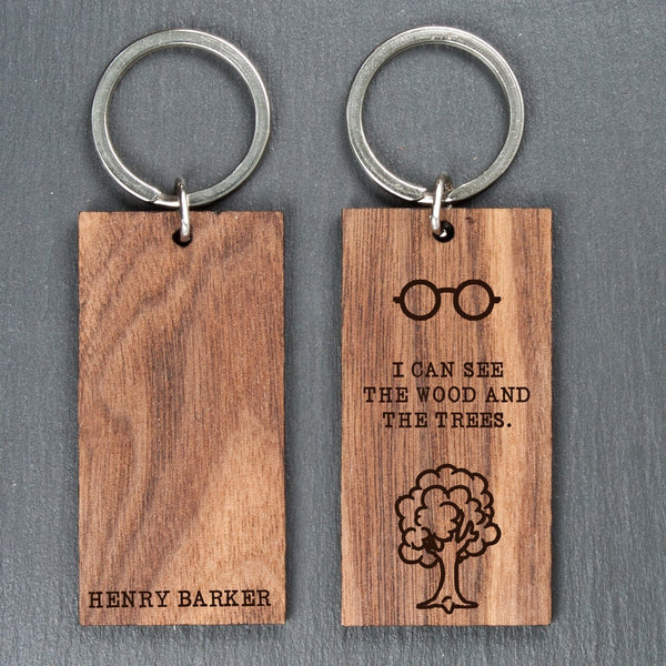 Personalized Keychains Can See the Wood for the Trees Keyring