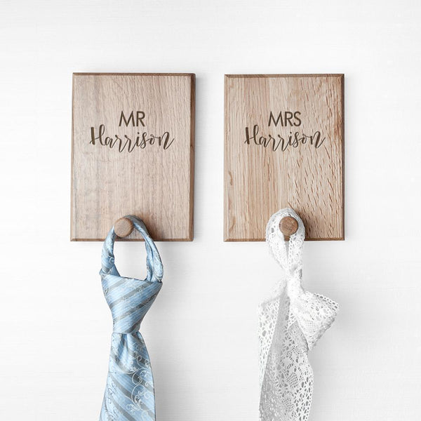 Personalized Couple Gifts Contemporary Couples Peg Hook