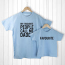 Personalized Gifts For Dad - Daddy and Me Favourite People Blue T-Shirts