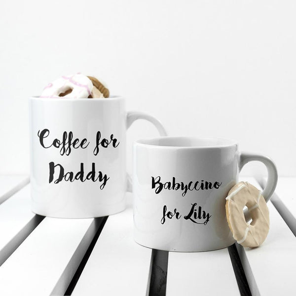Personalized Father's Day Gifts - Daddy & Me Coffee and Catch Up Mugs