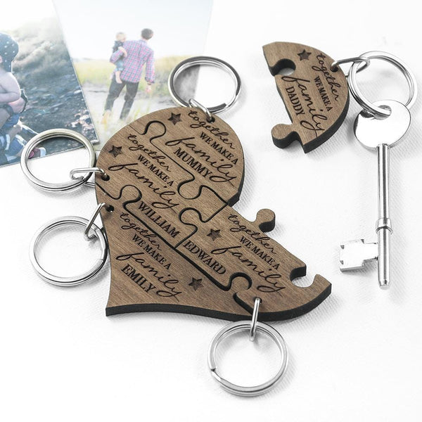 Personalized Keychains Family Together Keyring