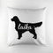 Personalised Pillow Golden Retriever Silhouette Cushion Cover