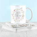 Personalised Mugs Guess How Much I Love You Round Wreath Mug