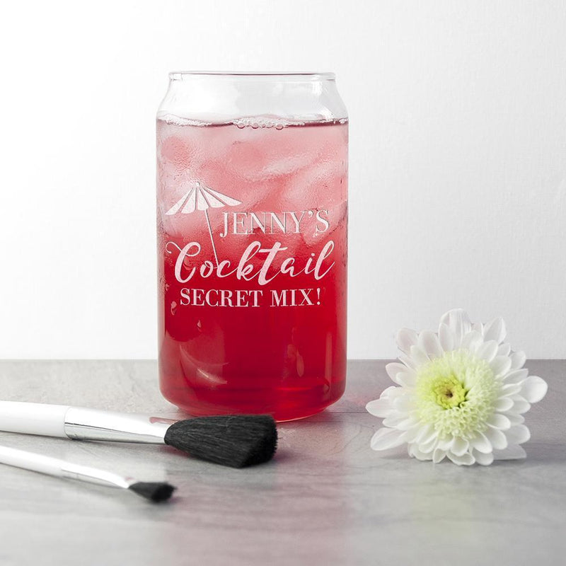 Personalized Glasses -  Happy Hour Can Glass