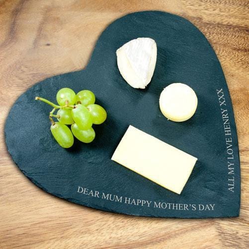 Personalized Cheese Board Heart Slate Cheese Board