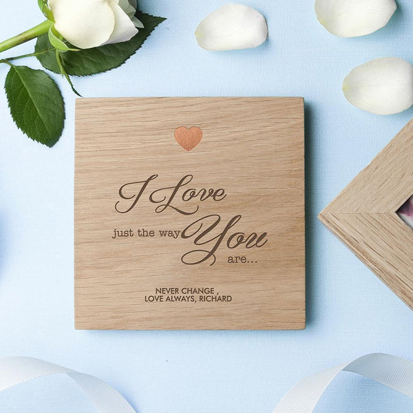 Personalized Photo Gifts Just The Way You Are Oak Photo Cube