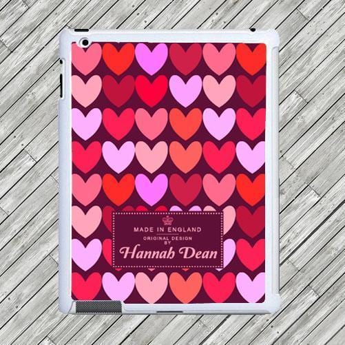 Best Personalized Gifts Purple Love Hearts Tablet and iPad Case