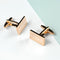 Personalized Gift Ideas Rectangle Rose Gold Plated Cufflinks