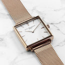 Personalized Watches  Rose Gold Metallic Square Watch