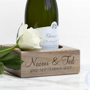 Personalised Gifts For Men Solid Oak Champagne Holder