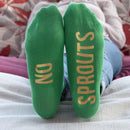 Personalized Gifts Sprout Green and Canary Yellow Christmas Day Socks
