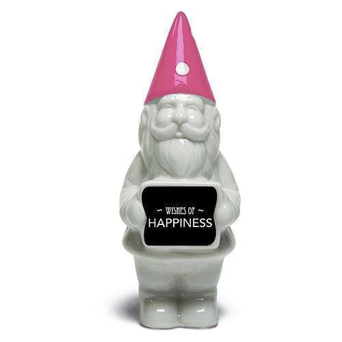 Personalised Sticker For Miniature Gnome Sign Silver (Pack of 1)-Wedding Favor Stationery-Fuchsia-JadeMoghul Inc.