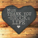 Personalised Thank You Mum Slate Heart  Keepsake