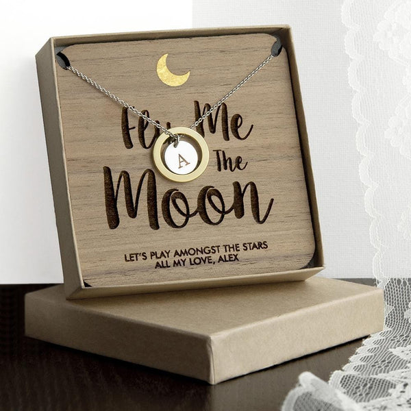Personalized Jewelry To The Moon Necklace & Keepsake