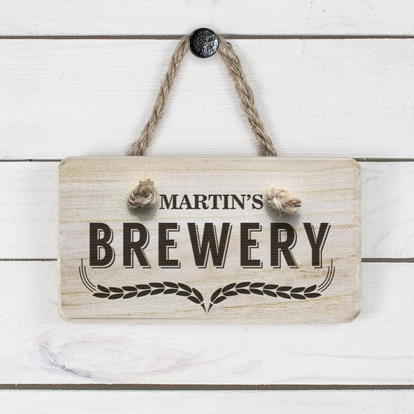 Personalized Signs Wooden Home Brewery Sign
