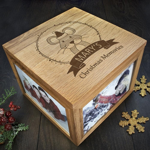 Personalised Christmas Gifts - Woodland Mouse Christmas Memory Box