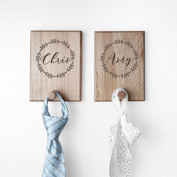 Personalized Couple Gifts Wreath Peg Hook