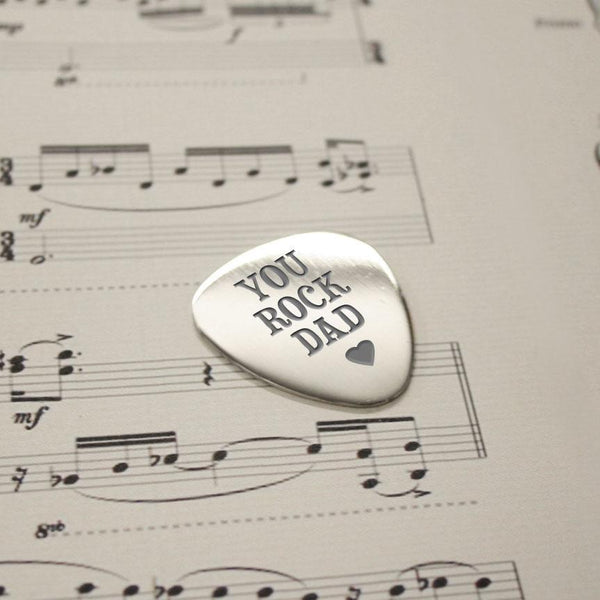 Personalised Gifts You Rock Dad Plectrum