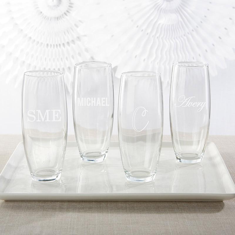 Personalized 9 oz. Stemless Champagne Glass - Engraved-Personalized Coasters-JadeMoghul Inc.