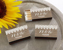 Personalized Black Matchboxes - Country (Set of 50)-Personalized Favor Box Wrappers-JadeMoghul Inc.