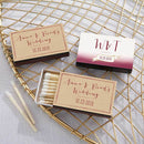 Personalized Black Matchboxes - Vineyard (Set of 50)-Personalized Favor Box Wrappers-JadeMoghul Inc.