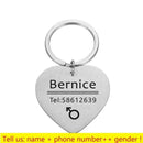 Personalized Cat Dog Pet ID Tag Keychain Engraved Pet ID Name for Cat Puppy Dog Collar Tag Pendant Keyring Bone Pet Accessories JadeMoghul Inc. 