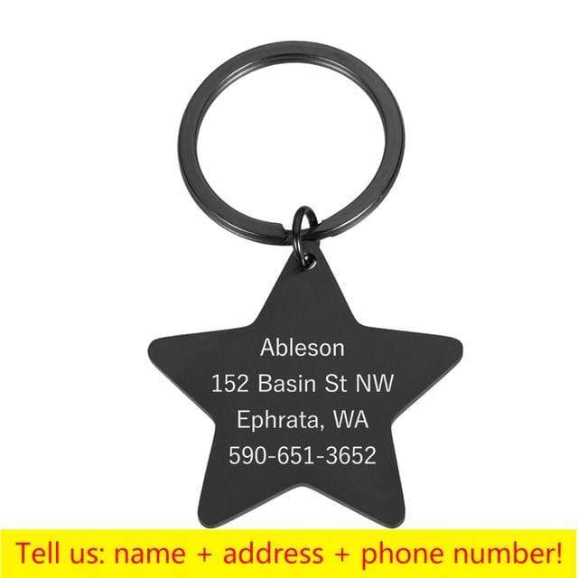 Personalized Cat Dog Pet ID Tag Keychain Engraved Pet ID Name for Cat Puppy Dog Collar Tag Pendant Keyring Bone Pet Accessories JadeMoghul Inc. 