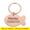 Personalized Cat Dog Pet ID Tag Keychain Engraved Pet ID Name for Cat Puppy Dog Collar Tag Pendant Keyring Bone Pet Accessories JadeMoghul Inc. 
