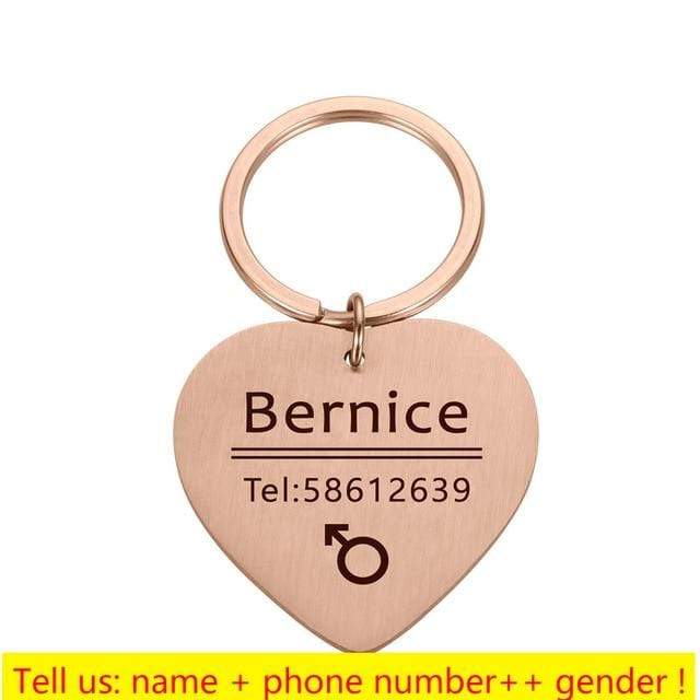 Personalized Cat Dog Pet ID Tag Keychain Engraved Pet ID Name for Cat Puppy Dog Collar Tag Pendant Keyring Bone Pet Accessories JadeMoghul Inc. 