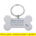 Personalized Cat Dog Pet ID Tag Keychain Engraved Pet ID Name for Cat Puppy Dog Collar Tag Pendant Keyring Bone Pet Accessories JadeMoghul Inc. 