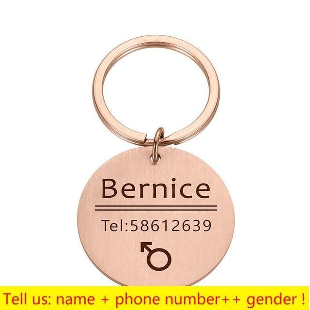 Personalized Cat Dog Pet ID Tag Keychain Engraved Pet ID Name for Cat Puppy Dog Collar Tag Pendant Keyring Bone Pet Accessories JadeMoghul Inc. 