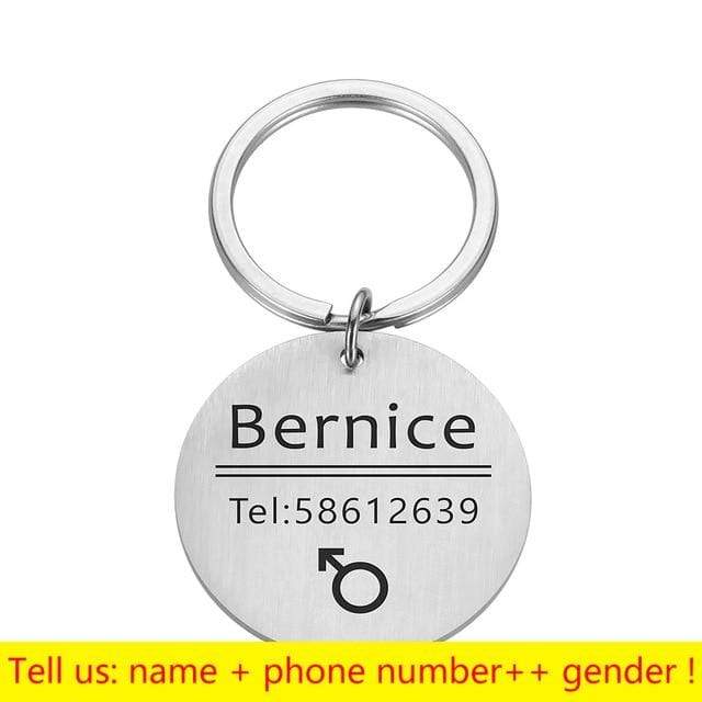 Personalized Cat Dog Pet ID Tag Keychain Engraved Pet ID Name for Cat Puppy Dog Collar Tag Pendant Keyring Bone Pet Accessories JadeMoghul Inc. 