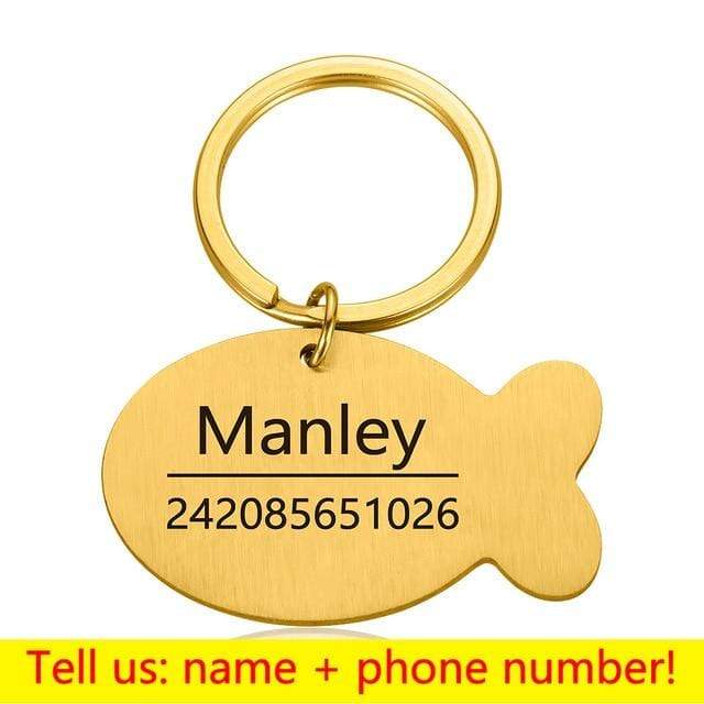 Personalized Cat Dog Pet ID Tag Keychain Engraved Pet ID Name for Cat Puppy Dog Collar Tag Pendant Keyring Bone Pet Accessories JadeMoghul Inc. 