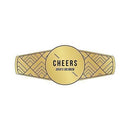 Personalized Cigar Band / Beer Bottle Neck Label - Silver Metallic Foil Silver (Pack of 1)-Wedding Favor Stationery-Gold-JadeMoghul Inc.