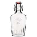 Personalized Clear Glass Hip Flask Key Etching (Pack of 1)-Personalized Gifts For Men-JadeMoghul Inc.