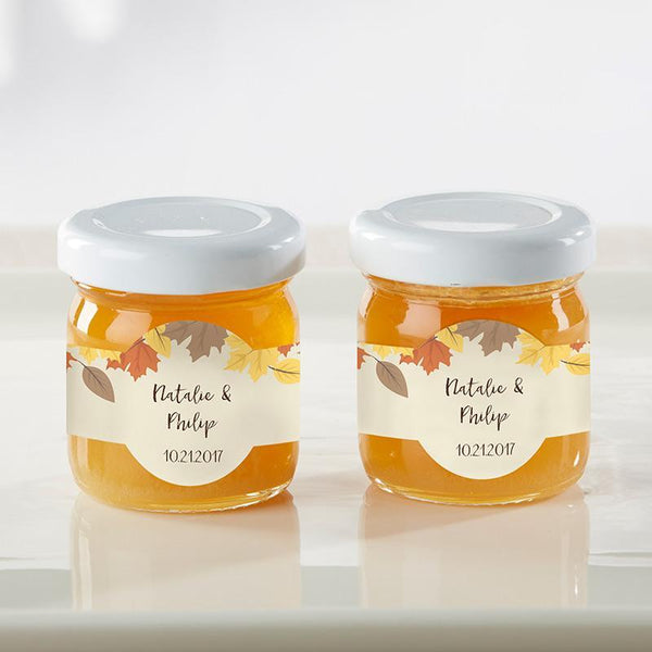 Personalized Clover Honey - Fall Leaves (2 Sets of 12)-Wedding Ceremony Accessories-JadeMoghul Inc.