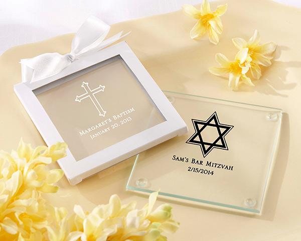 Personalized Coasters Personalized Glass Coaster - Religious (3 Sets of 12) Kate Aspen