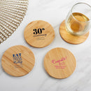 Personalized Coasters Personalized Wood Round Coaster - Anniversary (3 Sets of 12) Kate Aspen