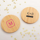 Personalized Coasters Personalized Wood Round Coaster - Monogram (3 Sets of 12) Kate Aspen