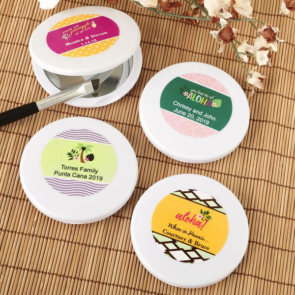 personalized compact mirror from fashioncraft - tropical design-Favors By Type-JadeMoghul Inc.
