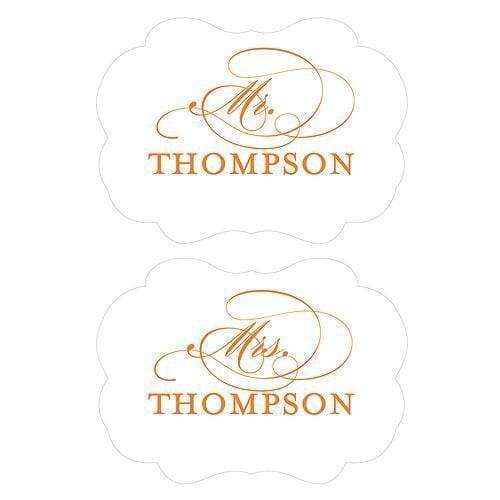 Personalized Gifts By Type Personalized Mr. & Mrs. Paper Chair Markers Berry (Pack of 1) Weddingstar