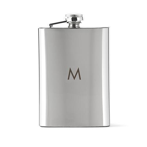 Personalized Gifts By Type Shiny Monogrammed Hip Flask Gift for Groomsmen (Pack of 1) JM Weddings