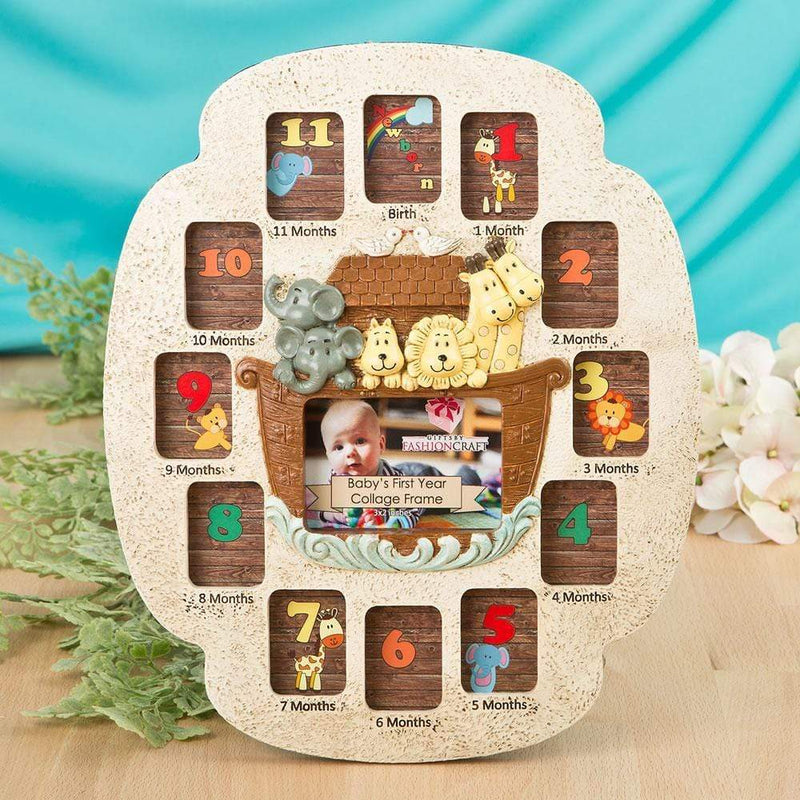 Personalized Gifts By Type Stunning Noah's Ark Baby's first year collage Fashioncraft