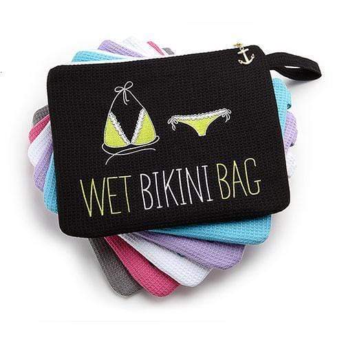 Waffle Wet Bikini Bag - Black (Pack of 1)