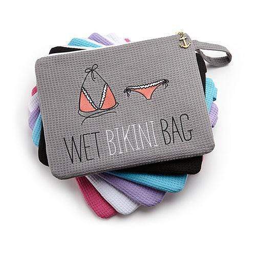 Personalized Gifts By Type Waffle Wet Bikini Bag - Gray (Pack of 1) JM Weddings
