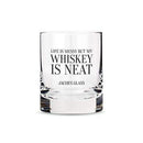 Personalized Gifts For Men Personalized Whiskey Glasses with Whiskey is Neat Print (Pack of 1) Weddingstar